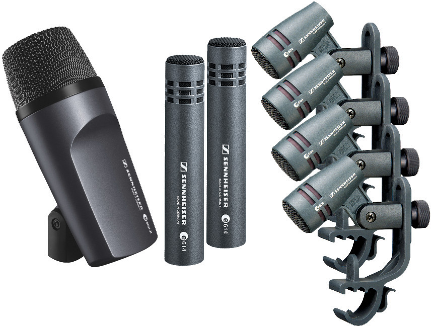 Sennheiser Drum Kit 600 e600 Drum Mic Package with Case e602 e604 e614 Free Ship