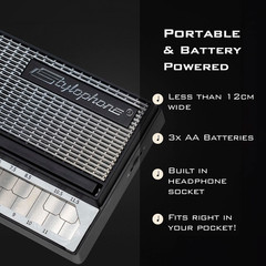 Stylophone The Original Pocket Electronic Synthesizer H6, W12, D22 cm, Silver