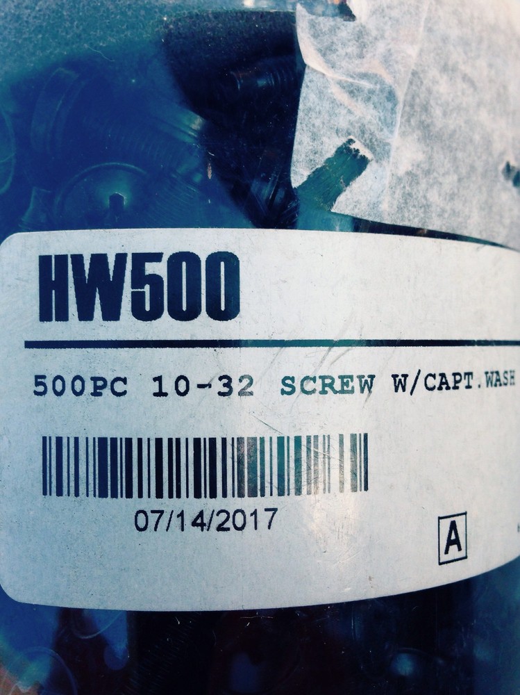 Trim-Head Hardware, 10-32 Screws with Capture Quantity: 500 Pieces