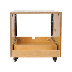 Sound Town 8U DIY Solid Baltic Birch Plywood Slanted Studio Rack with 8U Rack…