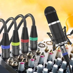 XLR Cables 3ft 4 Pack Professional XLR Microphone Cable Male to Female Gold-P…