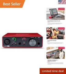 Scarlett Solo 3rd Gen USB Audio Interface for Guitarists, Vocalists, Podcaste…