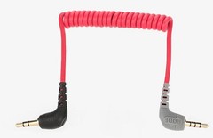 RØDE RODE SC7 Coiled Patch Cable – Angled 3.5mm TRRS to Angled 3.5mm TRS