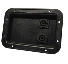 Large Plastic Thicken Speaker Jack Plate Dual Aftermarket NL4MP 178mm x 125mm