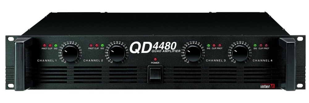 Inter-M Model Qd-4480, 4-Channel Power Amplifier, 120-Watts X’s 4