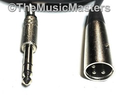 12ft 1/4″ to XLR (M) Instrument Guitar Keyboard Amp Mixer Audio Cable Cord Wire