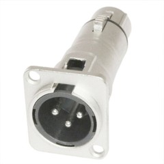 4 Pcs For D Panel Mounting XLR Male To Female Feed/Pass Thru Connector Adapter