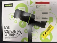 Shure MV6 Gaming Microphone, Dynamic USB PC Mic for Video Games & Streaming