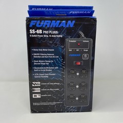 Furman SS-6B 6-Outlet Surge Block 15A, 15ft Cord – Black
