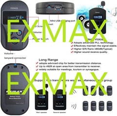 EXMAX EXD-101 2.4G Wireless Tour Guide Monitoring System for Translation Trip