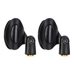 2PCS Universal 180° Microphone Clips Clamp Holder For Wired/Wireless Mic Stand