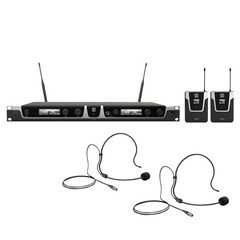 LD Systems U504.7 BPH 2 US Wireless Microphone System w 2 x Bodypack & Headset