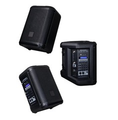 Portable Wireless PA System with Bluetooth and Microphones, Black