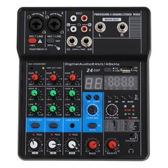 4-Channel Professional Audio Mixer W/ Bluetooth, USB & DSP Effects 24-bit/48KHz