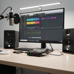 USB Audio Interface Q-12: XLR & 3.5mm Inputs for Studio-Quality Recordings
