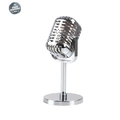 Vintage Microphone Prop,Retro Fake Microphone Angle Adjustable Decorative Party