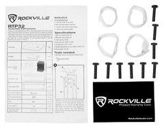 (1) Rockville White Adjustable Totem Speaker Stand For Behringer Europort PPA200