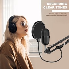 Aokeo Professional Microphone Pop Filter Mask Shield For Blue Yeti and Any Ot…