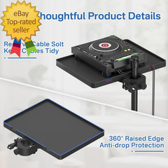 Functional Microphone Stand Tray with Adjustable Mic Stand Phone Holder – 8.7″X6