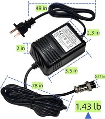 AC 17Vx2 600Ma Mixer Power Supply Mixing Console Adapter,3-Pin Connector Pedalbo