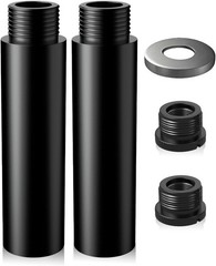 2 Pcs Mic Stand Extension Tube 5/8 Inch Microphone Extension Pipe Aluminum Alloy