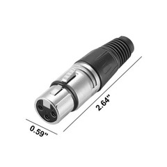 10 Pair Male+Female XLR Audio Cable Connector Plug Jack Microphone Adapter 3-Pin