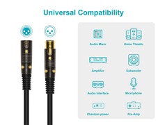XLR Male to XLR Female Cable [Microphone & Interconnect] – 6 Feet | 16AWG