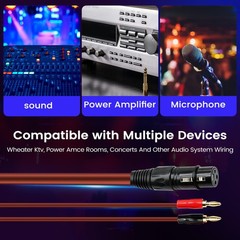 Banana Plug to XLR Speaker Cable Banana Plug to XLR Female Plug Extended Spea…