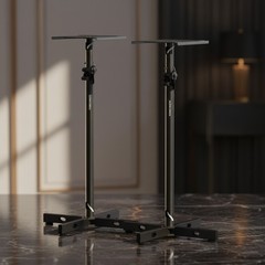 2 sets Studio Monitor Stands with Cable Management for Optimal Sound