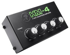 Mackie HM-4 4-Way Distribution Headphone Amplifier Amp w/4 Headphone Outputs