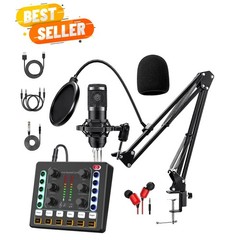 Podcast Equipment Bundle, BM-800 Podcast Microphone Bundle-Voice Changer with…