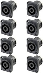 8x Neutrik NL4MPXX 4 Pole Speakon Connector Chassis Panel Mount Speaker Terminal