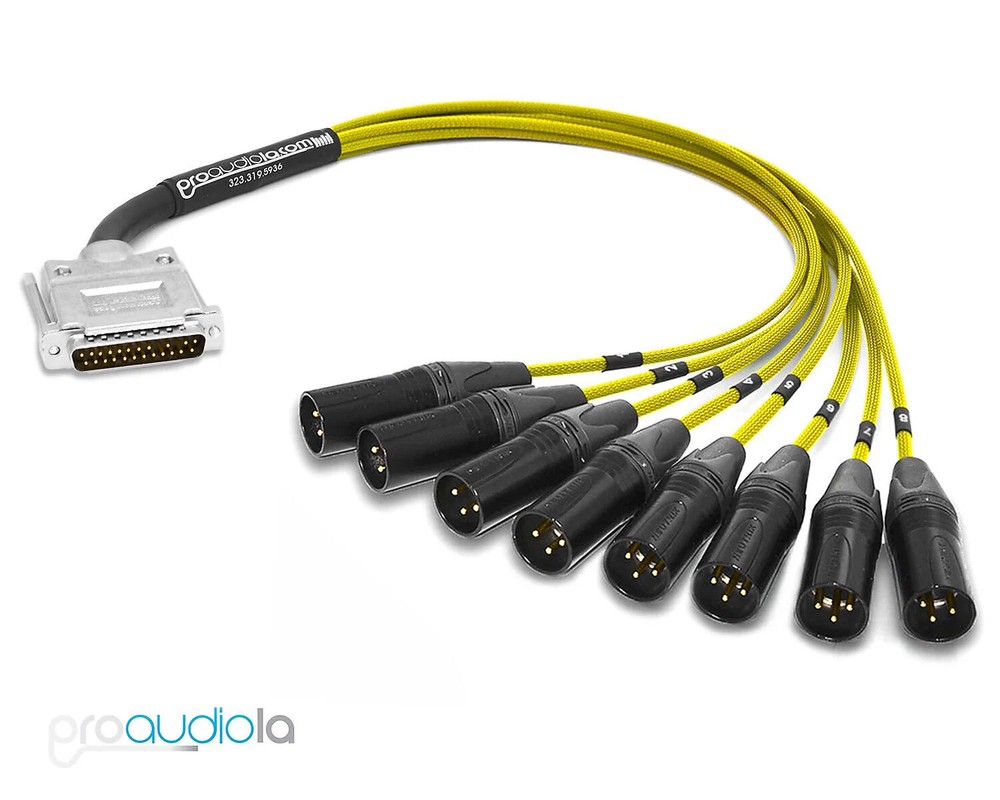 Apogee AD16x Premium Mogami 3162 Digital DB25 | Neutrik Gold XLR-M Yellow 8 ft.