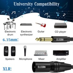 6.35mm 1/4 Inch TRS Male to XLR Male Cable 50 Ft, Balanced Professional Shiel…