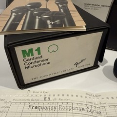 Vintage Fender M1 Cardioid Microphone With Box And Accessories, Works