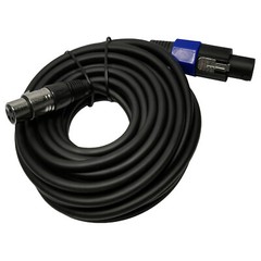 25ft SpeakOn Compatible Male to 3-Pin XLR Female Speaker Mic Microphone Cable