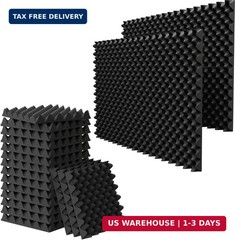12 Pack 1.5″X12″X12″ Acoustic Foam, Sound Proof Egg Crate Foam(Most Soundproofin