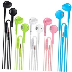 Earbuds Headphones with Microphone Pack of 5, Noise Isolating Wired Earbuds,