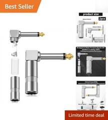 Zinc Alloy Right Angle Audio Jack Connectors – 2 Pack for Audio Devices