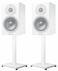 Pair 29” Steel White Stands For Dynaudio Excite X18 Bookshelf Speakers