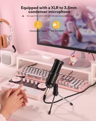 Maono AM200-S1 MaonoCaster Sound Card Microphone Kit For PC Phone Streaming pink