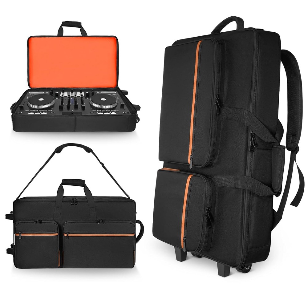 Rolling DJ Controller Case for DDJ-400/800/1000 FLX4 REV7 REV5 GRV6 Bag