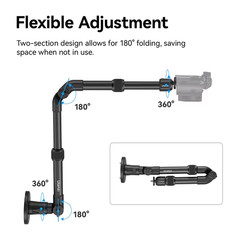 Magic Arm Camera Wall Mount for Camera 2KG Load Angle Length Adjustable Wall Mag