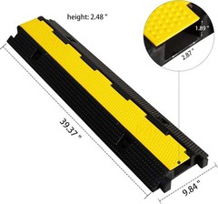Cable Protector Ramp 39.37×9.84 Inches 22000lbs Capacity Indoor Outdoor