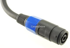 1ft 4-Pole Speakon Right-Angle Male/Female 4-Conductor,12AWG Extension Cable