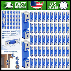 Blue Sound Isolation Clips 100 Pack for Walls, Ceilings, Studio Noise Reduction