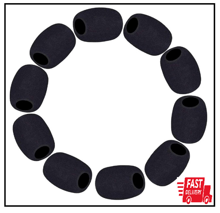 10 Pack Lapel Microphone Windscreen, Headset Windscreen, Mic Foam Covers