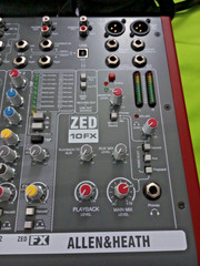 Allen & Heath ZED-10FX Multipurpose Analog Mixer – Gator Bag INCLUDED