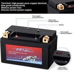 Lithium Motorcycle Scooter Battery YTX7A-BS LiFePO4 Engine Start 7A-Black