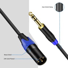 5FT / 1PACK 1/4 TRS to Dual XLR Cable 1/4 Inch 6.35mm TRS to XLR Dual Y-Split…